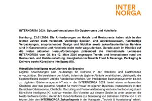 INTERNORGA, internationale Leitmesse für Hotellerie, Gastronomie, Bäckereien und Konditoreien; Fachmesse, 01/2024